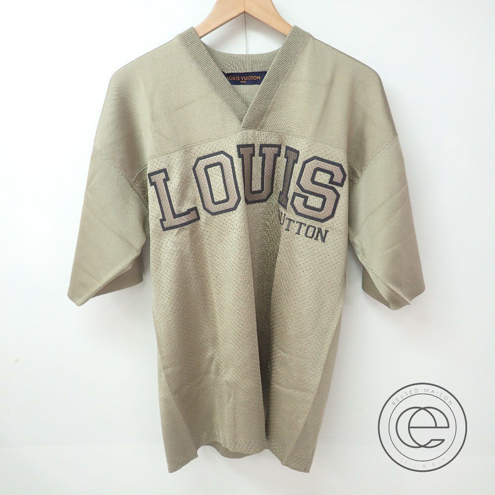 LOUIS VUITTON ルイ・ヴィトン 【新品◎国内正規◎18AW】HFN85WHOW パイソンロゴ Vネックバスケットボール半袖Tシャツ トップス S シャンパン メンズ 【中古】