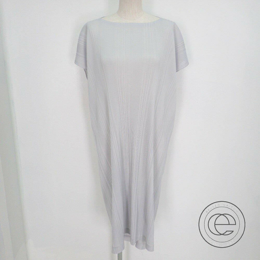 Pleats ワンピース 中古 Please Please プリーツプリーズ Issey 19年製 Miyakeイッセイミヤケ 19年製 Pp93 Jh654 プリーツワンピース5 ライトグレー レディース 中古 ブランドリサイクル エコスタイル
