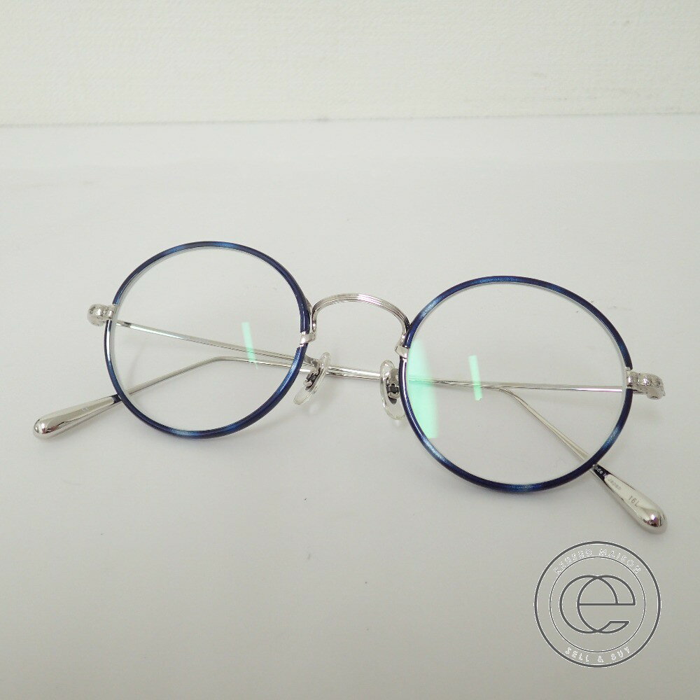 OLIVER PEOPLES オリバーピープルズ McClory-R 度入りレンズ ラウンド コンビメガネフレーム 眼鏡 46□23-145 S 【中古】