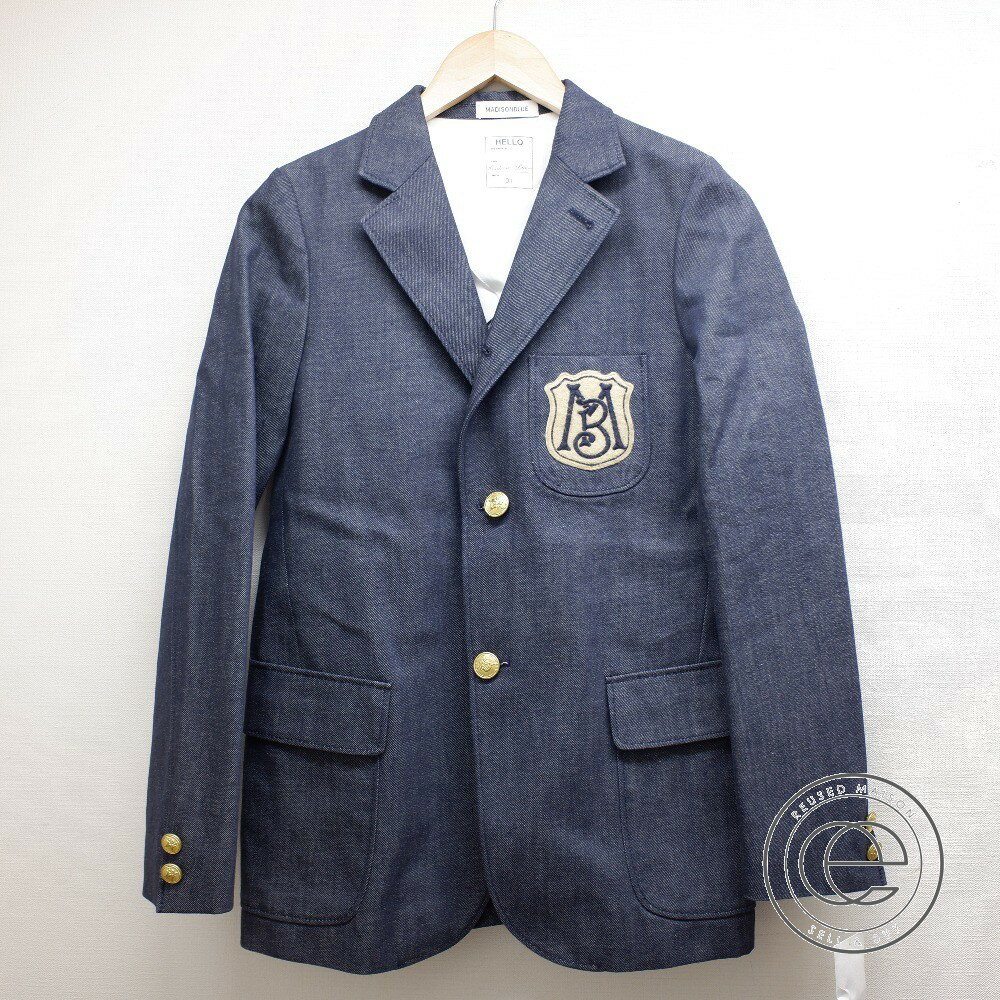MADISON BLUE マディソンブルー 【19年製】MB191-1005 デニム ワッペン付 金釦 シングルテーラード ジャケット 01(S) NAVY レディース 【中古】のサムネイル