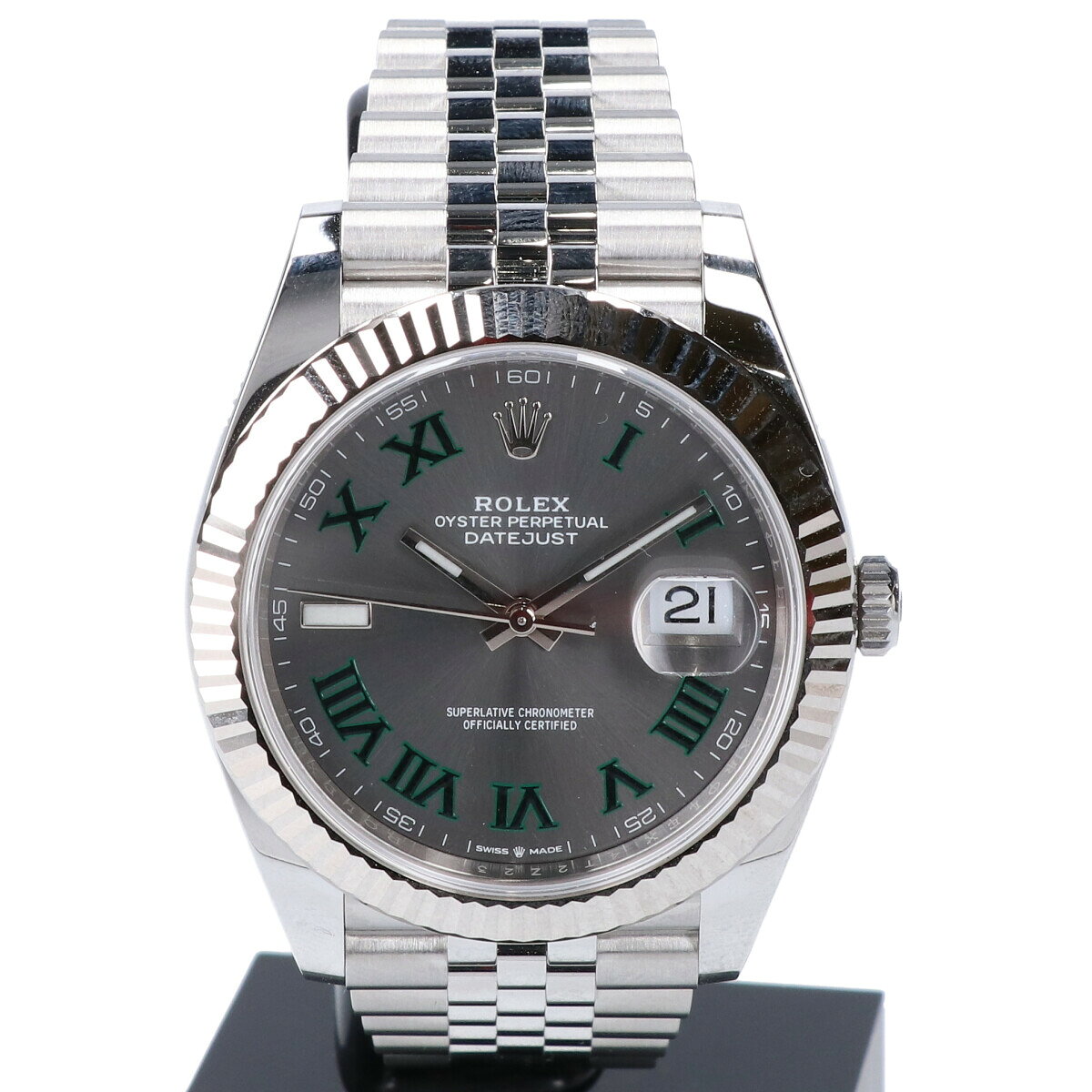 爆安プライス Rolex ロレックス ランダム オイスターパーペチュアル デイトジャスト41 フルーテッドベゼル ジュビリーブレスレット ウィンブルドン文字盤 自動巻き 腕時計 ホワイトゴールド メンズ 絶対一番安い Www Jsht Or Jp