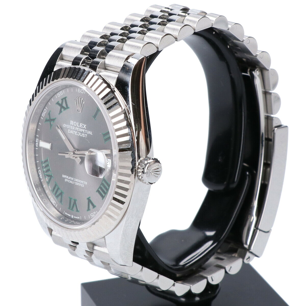 爆安プライス Rolex ロレックス ランダム オイスターパーペチュアル デイトジャスト41 フルーテッドベゼル ジュビリーブレスレット ウィンブルドン文字盤 自動巻き 腕時計 ホワイトゴールド メンズ 絶対一番安い Www Jsht Or Jp