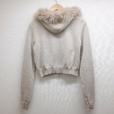 【楽天市場】FOXEY フォクシー 37438 カシミヤ/シルク混 フォックスファー付 ジップアップニットパーカー トップス 38 ベージュ系