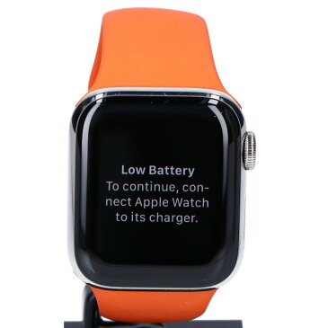 HERMES エルメス x Apple Watchアップルウォッチ A2375 MG343J/A シリーズ6 40mm SSケース GPS+Cellularモデル ドゥブルトゥール 腕時計 40mm シルバー/ブラウン レディース 【中古】