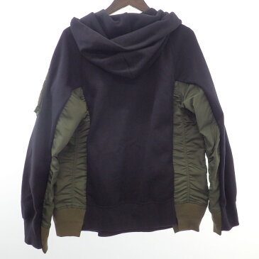 NIKE ナイキ xsacaiサカイ CW2419-475 NRG HOODY プルオーバー スウェットパーカー/ トップス S ブラック/カーキ メンズ 【中古】