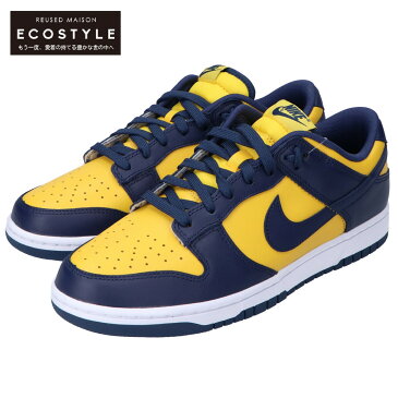 NIKE ナイキ DD1391-700 DUNK LOW RETRO MICHIGAN ダンク ロー レトロ ミシガン シューズ 27 イエロー/ネイビー メンズ 【中古】