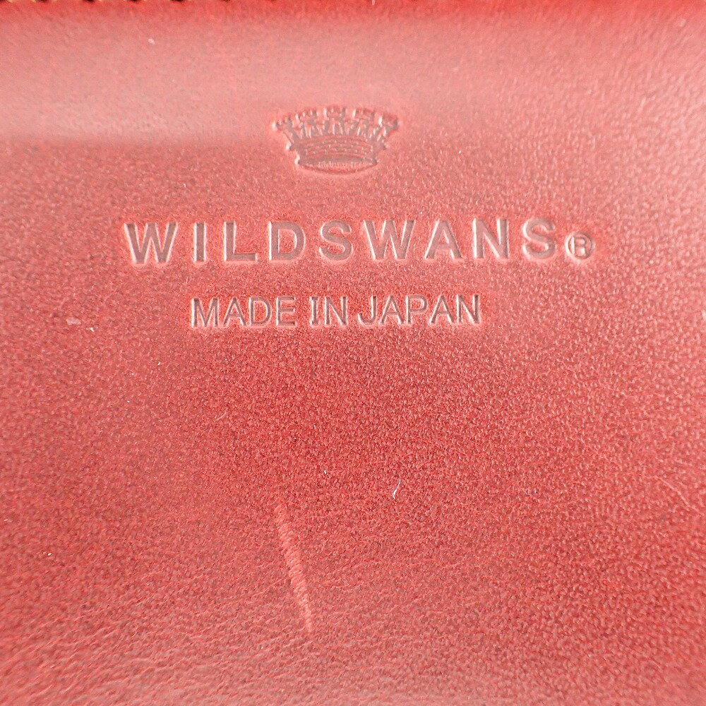 ランク WILDSWANS ワイルドスワンズ ENO イーノ レザー 三つ折り財布（小銭入れあり） レッド系 メンズ ：ブランドリサイクル　エコスタイル ワンズ