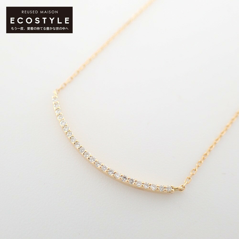 ete エテ 【美品】261057 K18 0.06ct ダイヤモンド パーティクル ネックレス イエローゴールド レディース 【中古】のサムネイル