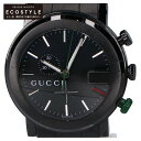 GUCCI グッチ YA101331 G-Chrono クロノグラフ クォーツ 腕時計 ブラック 【 ...