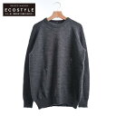 DENHAM デンハム グレー 01221171002 CRAFT KNIT ダメージ加工ニット トップス L グレー メンズ 【中古】