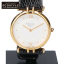 Christian Dior クリスチャンディオール 3065 ラウンドフェイス クオーツ 腕時計 ゴールド メンズ 【中古】