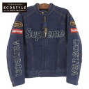 Supreme Vv[ Vil ~Vanson Leathers Cordura Denim Jacket fj WPbg M u[ Y yÁz