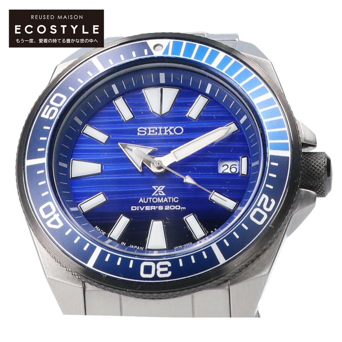 SEIKO セイコー 【美品】SBDY019 4R35 PROSPEX プロスペックス Save the Ocean Special Edition 自動巻き 腕時計 シルバー メンズ 【中古】