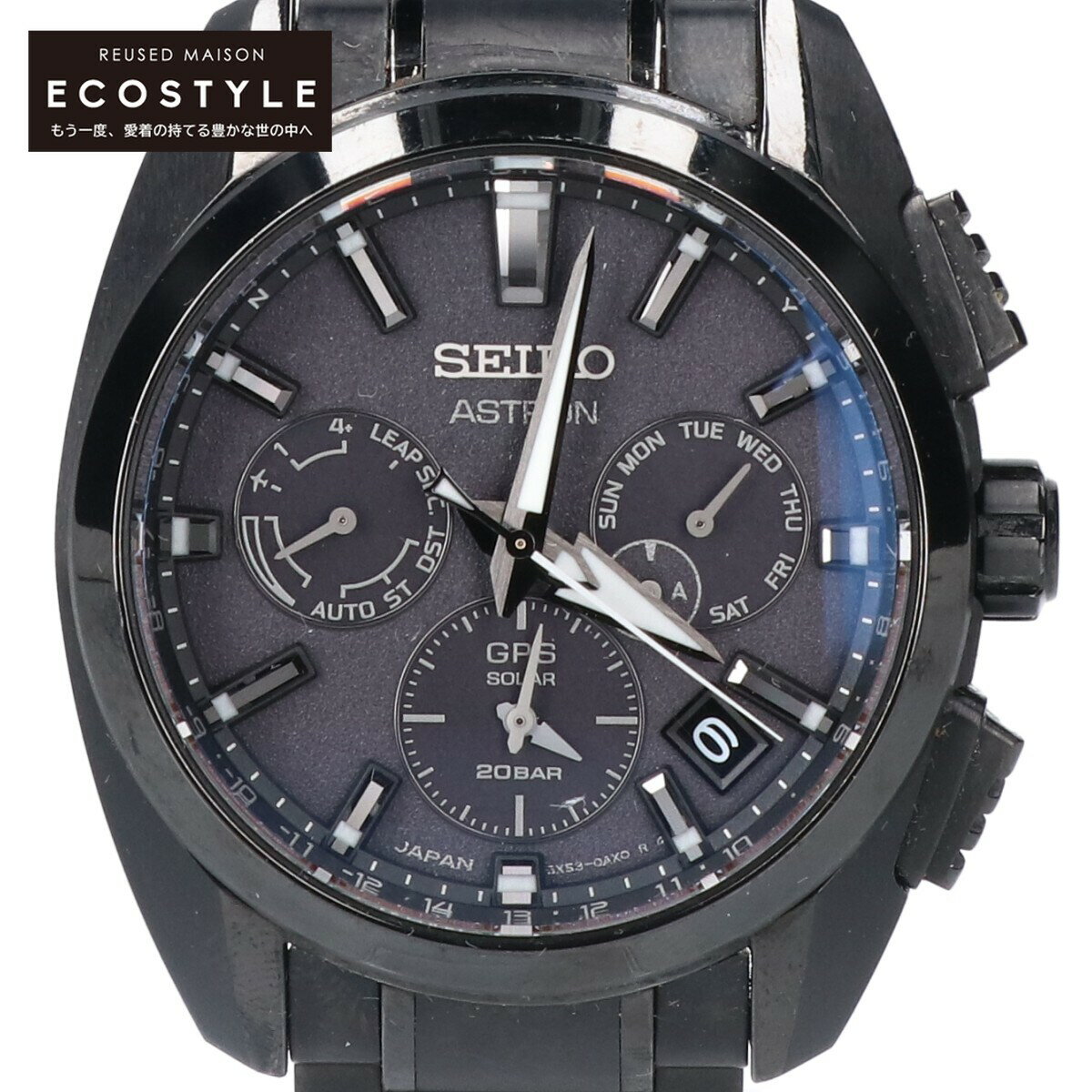 SEIKO セイコー SBXC069 5X53-0AV0 グローバルライン スポーツ アストロン GPSソーラー 腕時計 オールブラック メンズ 