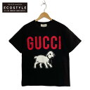 GUCCI グッチ 565806-XJBTV グッチラム オーバーサイズ 半袖Tシャツ/ トップス XS ブラック メンズ 