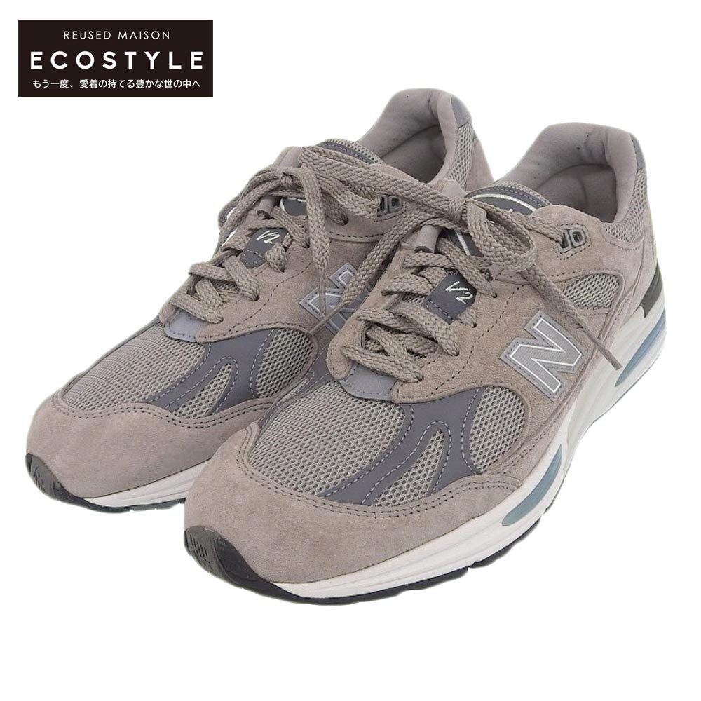 NEW BALANCE ニューバランス 美品 NEW BALANCE ニューバランス 991 v2 GL2 スニーカー シューズ メンズ グレー 28.5cm D U991GL2 Made ..