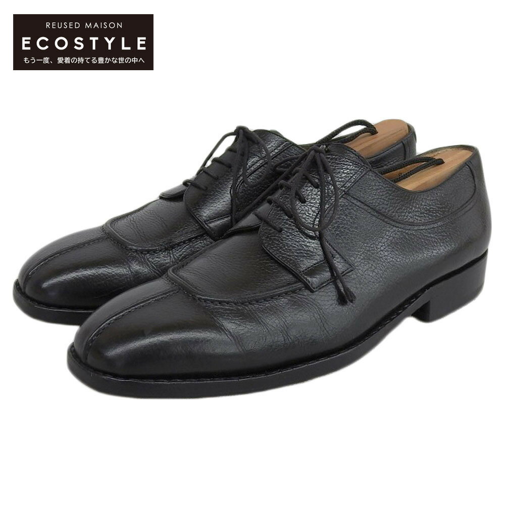 SANTONI サントーニ 美品 Santoni サントーニ Classico Yチップ シューズ レザー メンズ ブラック 8F 931 シューズ 8F ブラック メンズ 【中古】