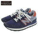 NEW BALANCE ニューバランス New Balance ニューバランス 復刻 30年アニバーサリーイヤー USA製 スニーカー シューズ メンズ ネイビー×グレー×レッド 27.0cm M995CJA シューズ 9(US) ネイビー/グレー/レッド メンズ 【中古】