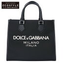 Dolce&Gabbana ドルチェアンドガッバーナ 【美品】BM2012 AG182 8B956 ロゴ ナイロン/レザー 2WAY ショッピングバッグ / トートバッグ ブラック レディース 【中古】