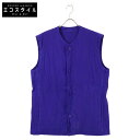 ISSEY MIYAKE MEN イッセイミヤケメン 24SS パープル LA41FE126 SHRINK DYE ベスト ベスト 3 ブルー メンズ 【中古】