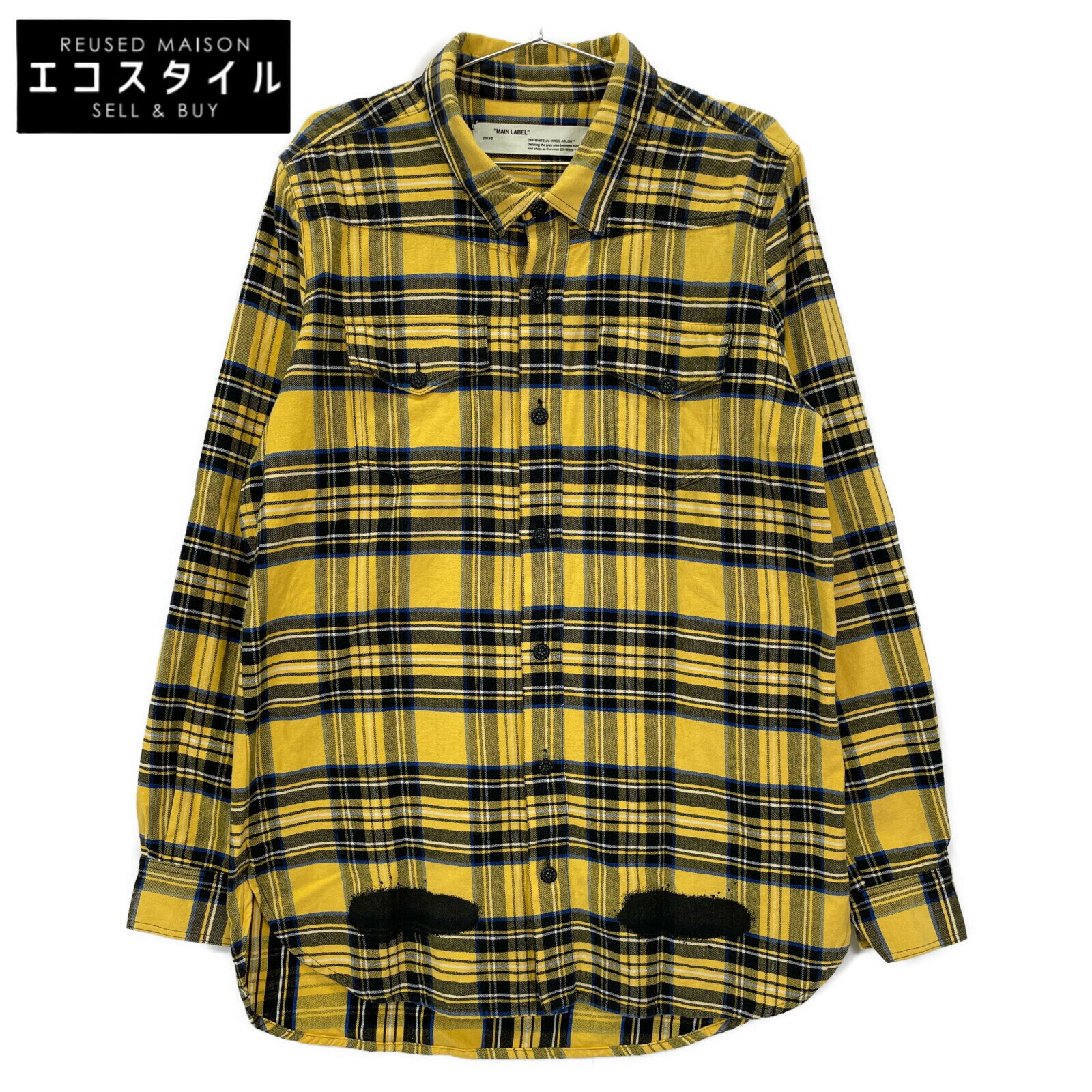 楽天市場】off-white オフホワイト チェックシャツの通販 楽天市場】off-white オフホワイト チェックシャツの通販