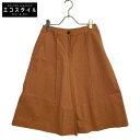 JIL SANDER NAVY ジルサンダーネイビー 【新品同様】PRJNYM0017 WOVEN TROUSERS クロップドパンツ/ ボトムス 34 アプリコット レディース 【中古】