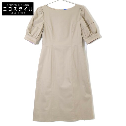 BLUE LABEL CRESTBRIDGE ブルーレーベルクレストブリッジ 22年製 ベージュ ライトスラブシャンブレーボリュームスリーブドレス ワンピース 36 ベージュ レディース 【中古】 BLUE LABEL CRESTBRIDGE ブルーレーベルクレストブリッジ 22年製 ベージュ ライトスラブシャンブレーボリュームスリーブドレス ワンピース 36 ベージュ レディース 【中古】
