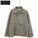 CULLNI クルニ 23-SS-022 23SS カーキ オープンフロントハーフジッププルオーバー トップス 1 カーキ メンズ 【中古】