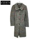 MISSONI ミッソーニ マルチカラー ウール混 ツイード ロングコート コート 40 マルチカラー レディース 【中古】(4)