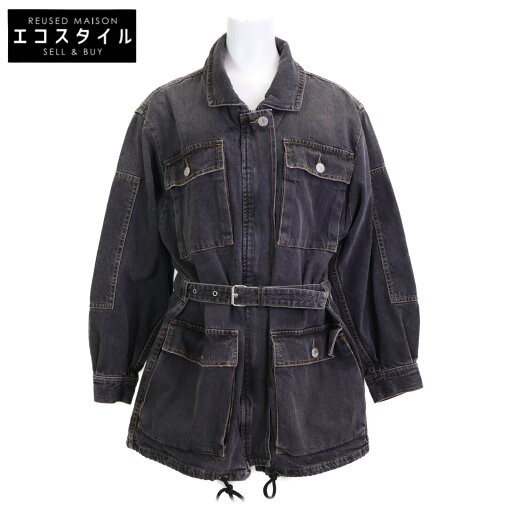 ISABEL MARANT ETOILE イザベル マラン エトワール 【美品】VE1268-20P016E GUILA ベルト付 デニム コート 34 ブラック レディース 【中古】 ISABEL MARANT ETOILE イザベル マラン エトワール 【美品】VE1268-20P016E GUILA ベルト付 デニム コート 34 ブラック レディース 【中古】