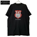 BALENCIAGA バレンシアガ 787358 ANTWERPEN デストロイ加工 Tシャツ トップス L ブラック メンズ 【中古】