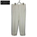 GIORGIO ARMANI ジョルジオアルマーニ ホワイト 9WHPP07E T002M スラックスパンツ ボトムス 44 ホワイト レディース 【中古】