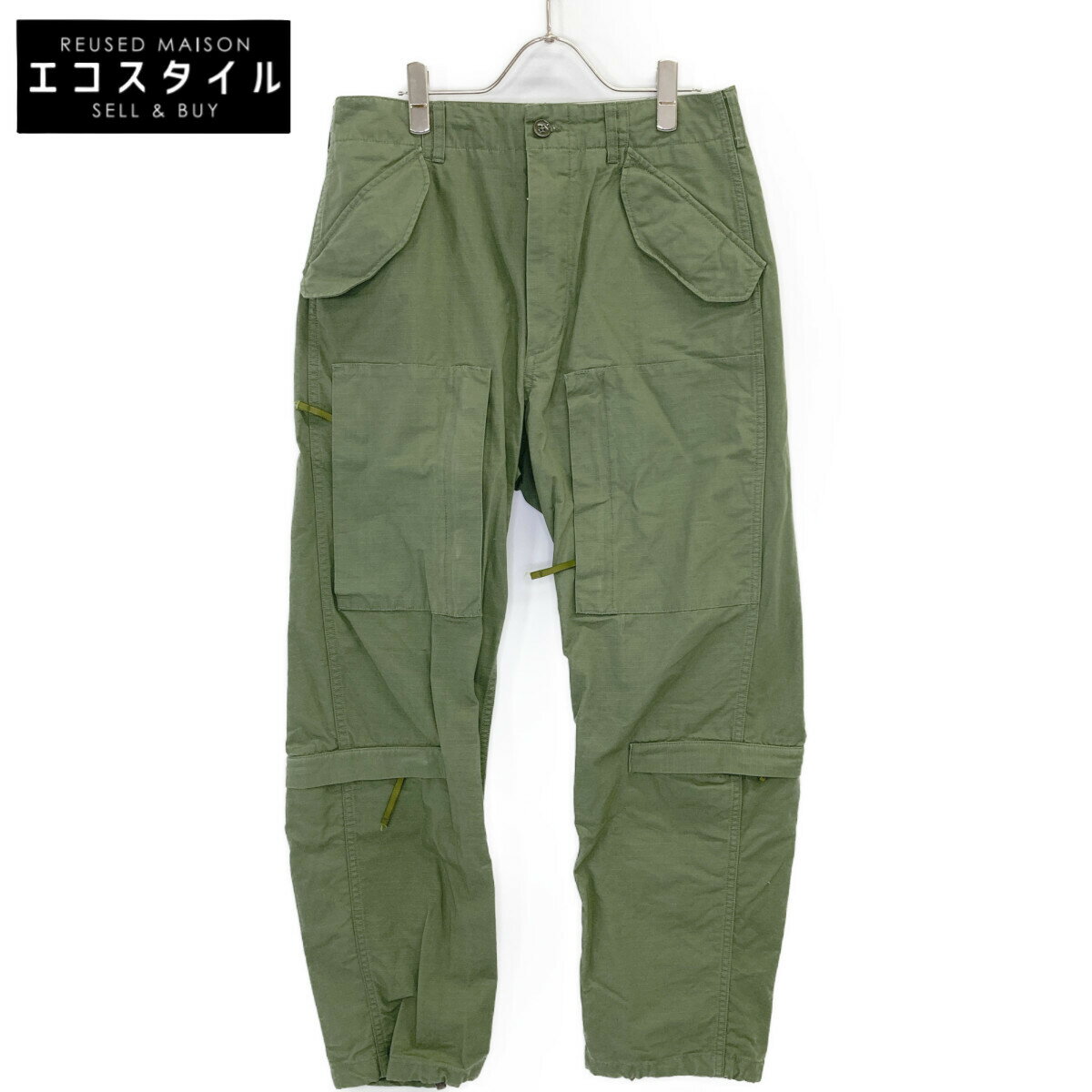 Engineered Garments エンジニアードガーメンツ カーキ リップストップ カーゴパンツ ボトムス XS カーキ メンズ 【中古】