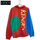 KENZO ケンゾー マルチカラー クレジーパターン ロゴフーディー トップス L マルチカラー メンズ 【中古】