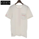 Chrome Hearts クロムハーツ CHROME HEARTS クロムハーツ コットン ネオンピンクロゴ Tシャツ トップス メンズ ホワイト S 221...