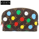 LOUIS VUITTON ルイヴィトン x YK 草間彌生 新品同様 M81895 ポシェットコスメティックPM ポーチ モノグラムドット レディース 【中古】(4)