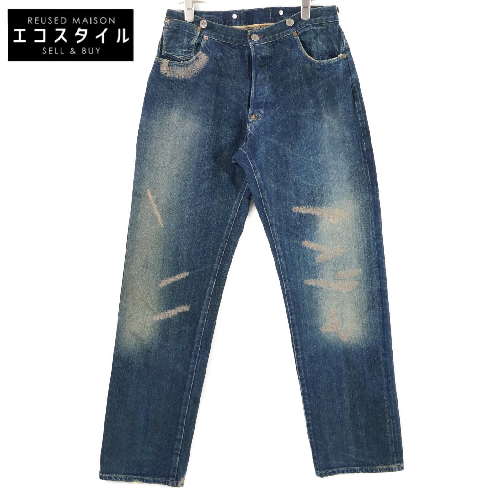 LEVI‘S リーバイス インディゴ 86501-0186 ダメージ加工 シンチバック デニム ネバダジーンズ ボトムス W34L36 インディゴ メンズ 【中古】