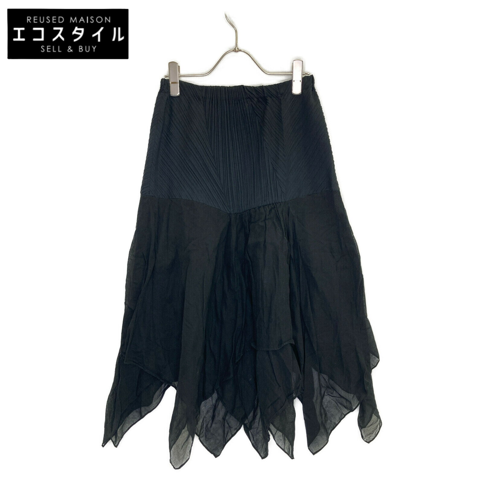 ISSEY MIYAKE FETE イッセイミヤケフェット IF52FG226 ブラック プリーツ×フレア スカート スカート 02 ブラック レディース 【中古】