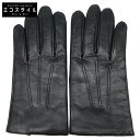 DENTS デンツ 【美品】5-9001 カシミヤ裏地 レザー グローブ 7 1/2 Black メンズ 【中古】