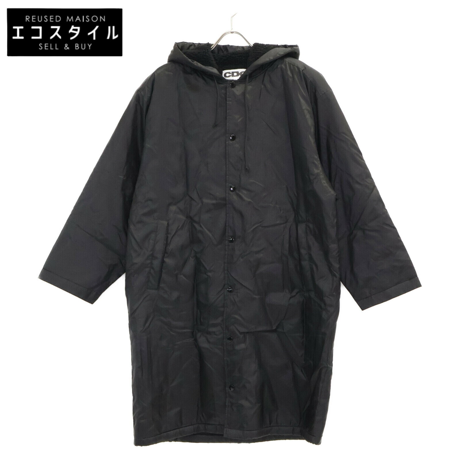CDG シーディージー SZ-C002 AD2024 ブラック ボアライナーオーバーベンチコート コート M ブラック メンズ 【中古】