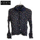 tricotCOMMEdesGARCONS トリココムデギャルソン ネイビー AD2007 TT-B025 花柄 ブラウス トップス S ネイビー レディース 【中古】(4)