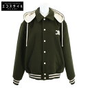 CELINE セリーヌ 【美品/国内正規/22年製】2V49I6700 エディ期 カシミヤ トリオンフ フード付テディ ジャケット 40 カーキ レディース 【中古】(4)