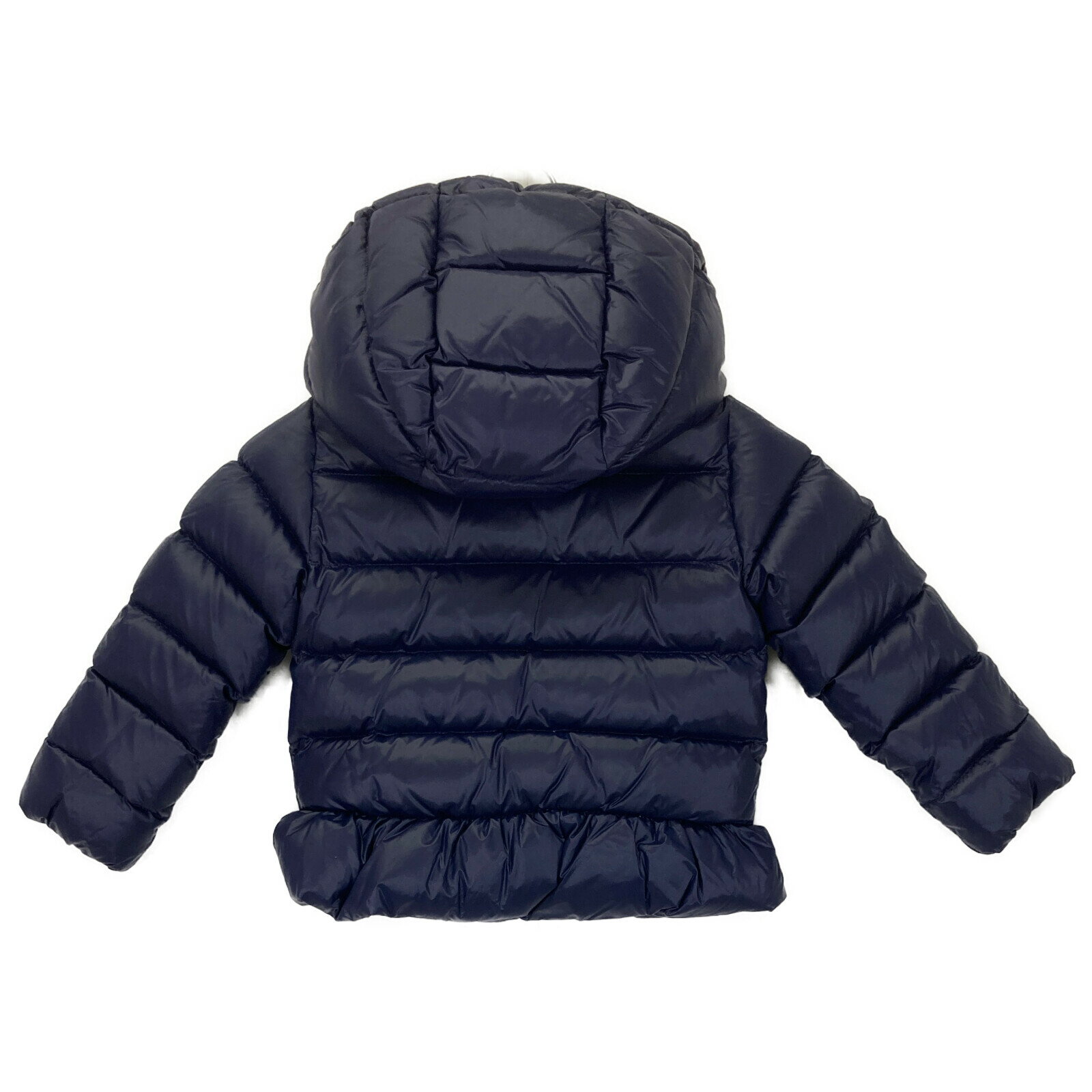 POLO RALPH LAUREN ポロ ラルフローレン ネイビー フーデッド ペプラムダウンジャケット ジャケット 4 ネイビー キッズ 【中古】