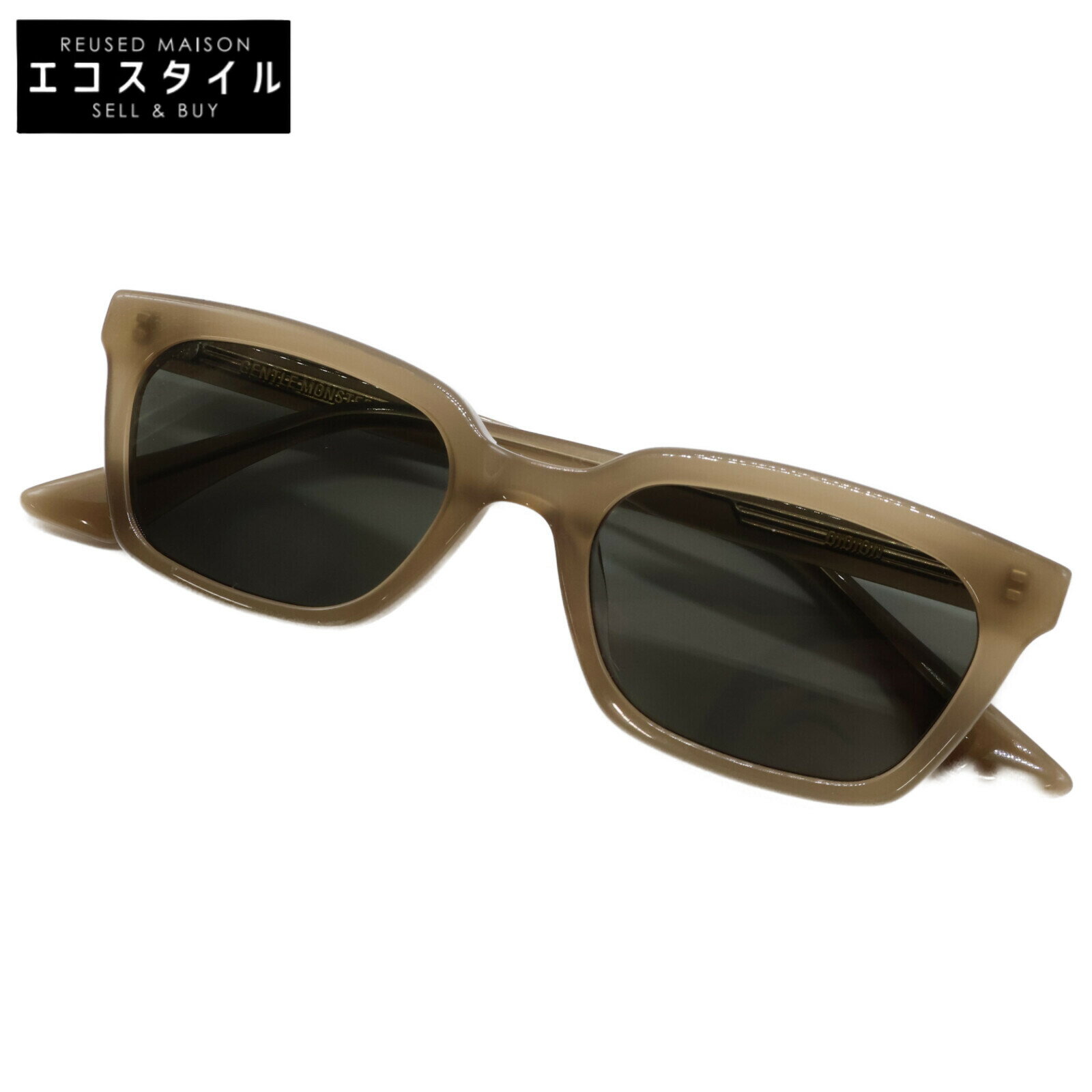 GENTLE MONSTER ジェントルモンスター DIDION スクエア サングラス 53□21 154 ブラウングレー系 メンズ 【中古】