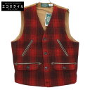 Ralph Lauren ラルフローレン 【ポロカントリー】710944512001 ウール×コットン チェック ベスト ベスト L ブラウン/レッド メンズ ...