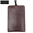 J.M. WESTON ジェイエムウエストン 【新品同様】ノマドコレクション スマホ ショルダー ポーチ バーガンディ メンズ 【中古】