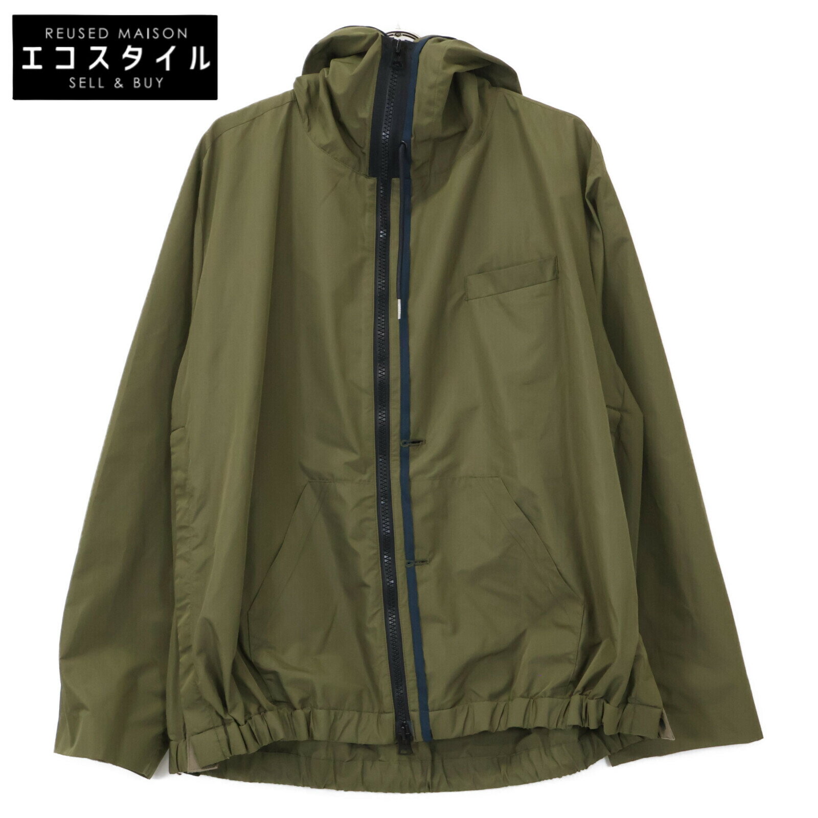 sacai サカイ 【美品/24SS】24-03399M Taffeta Blouson フーデッド ジャケット 2 カーキ メンズ 【中古】