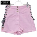 CHANEL シャネル ピンク デニム キュロット ショートパンツ P60317 ボトムス 34 ピンク レディース 【中古】