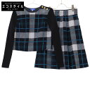 BLUE LABEL CRESTBRIDGE ブルーレーベルクレストブリッジ 【原宿本店限定】ネイビー クレストブリッジチェックループヤーンツィードセットアップ...