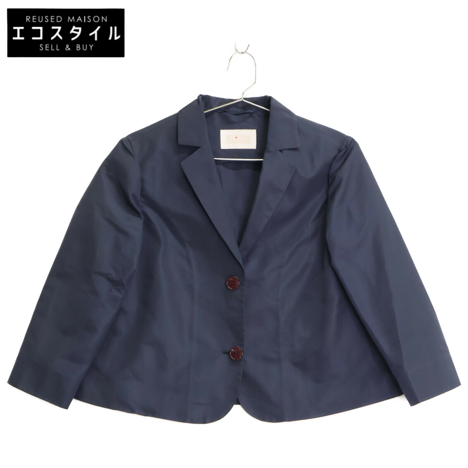 Kiton キートン 【美品】シルク100% ショート ジャケット 40 ネイビー レディース 【中古】